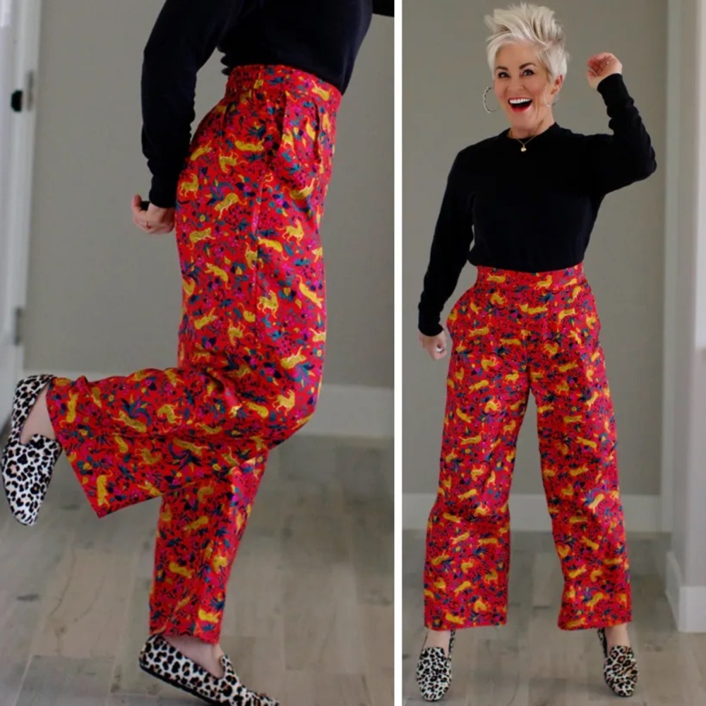 J Crew Collection Silk Jungle Print Pants - Picture 6 of 7